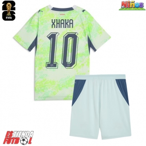 Suiza Granit Xhaka #10 Segunda Equipación Niños Mundial 2026 Manga Corta (+ Pantalones cortos)